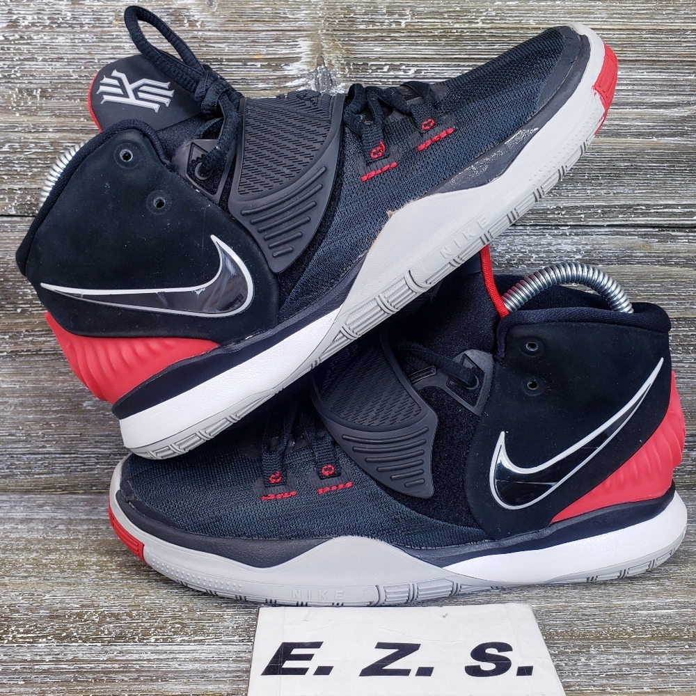 Nike Kyrie 6 GS Bred BQ5599-002 Black White Basketball Shoes Size 5.5 Youth